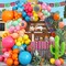 Mexican Fiesta Balloon Arch Kit, 133pcs Blush Pink Turquoise Blue Pastel Green Light Orange Yellow Colorful Balloons Garland for Birthday Carnival Festival Tropical Hawaiian Summer Party Decorations